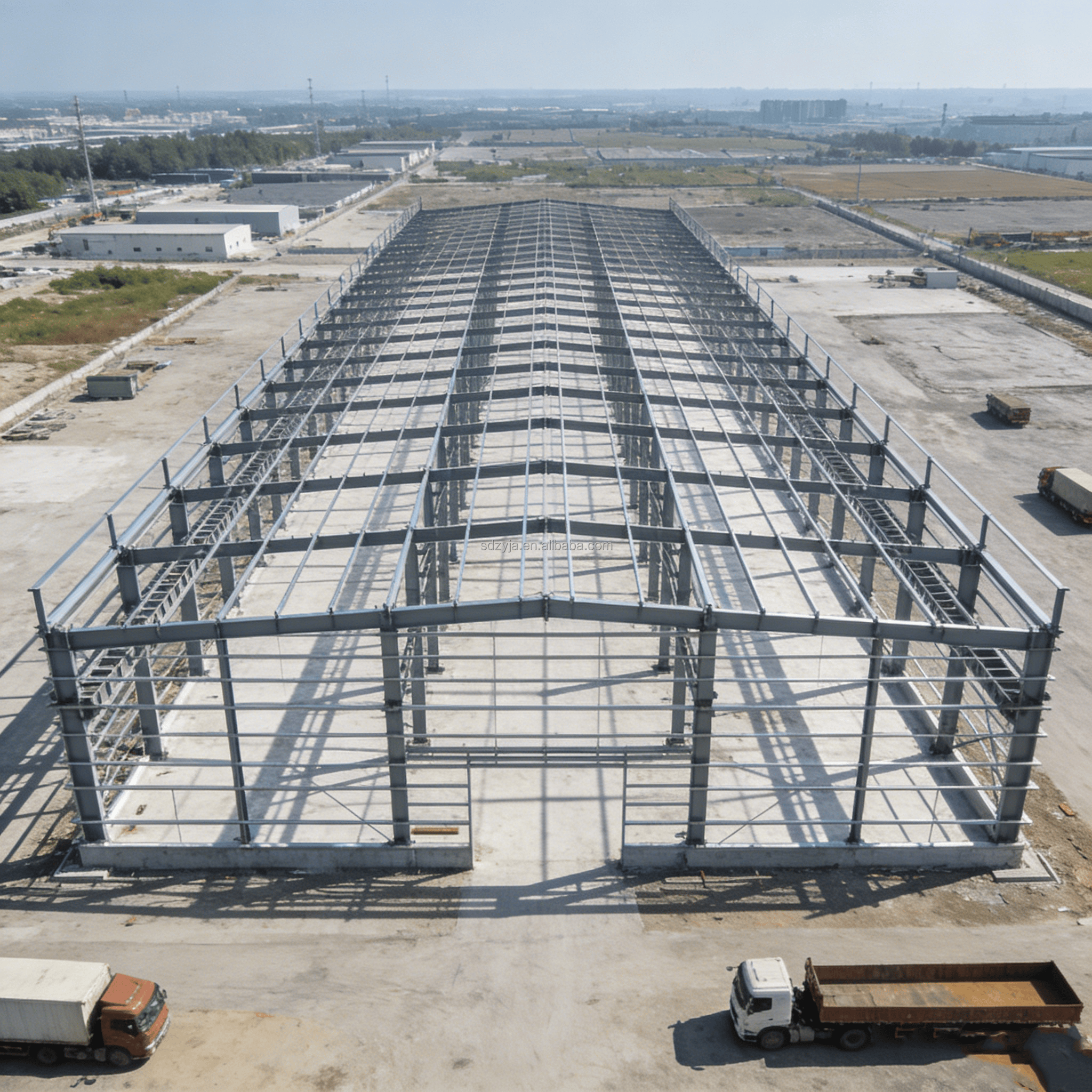 Multi Storey Steel Structure Workshop &amp; Steel Warehouse Prefab Factory Building Mezzanine Floor Modern Design