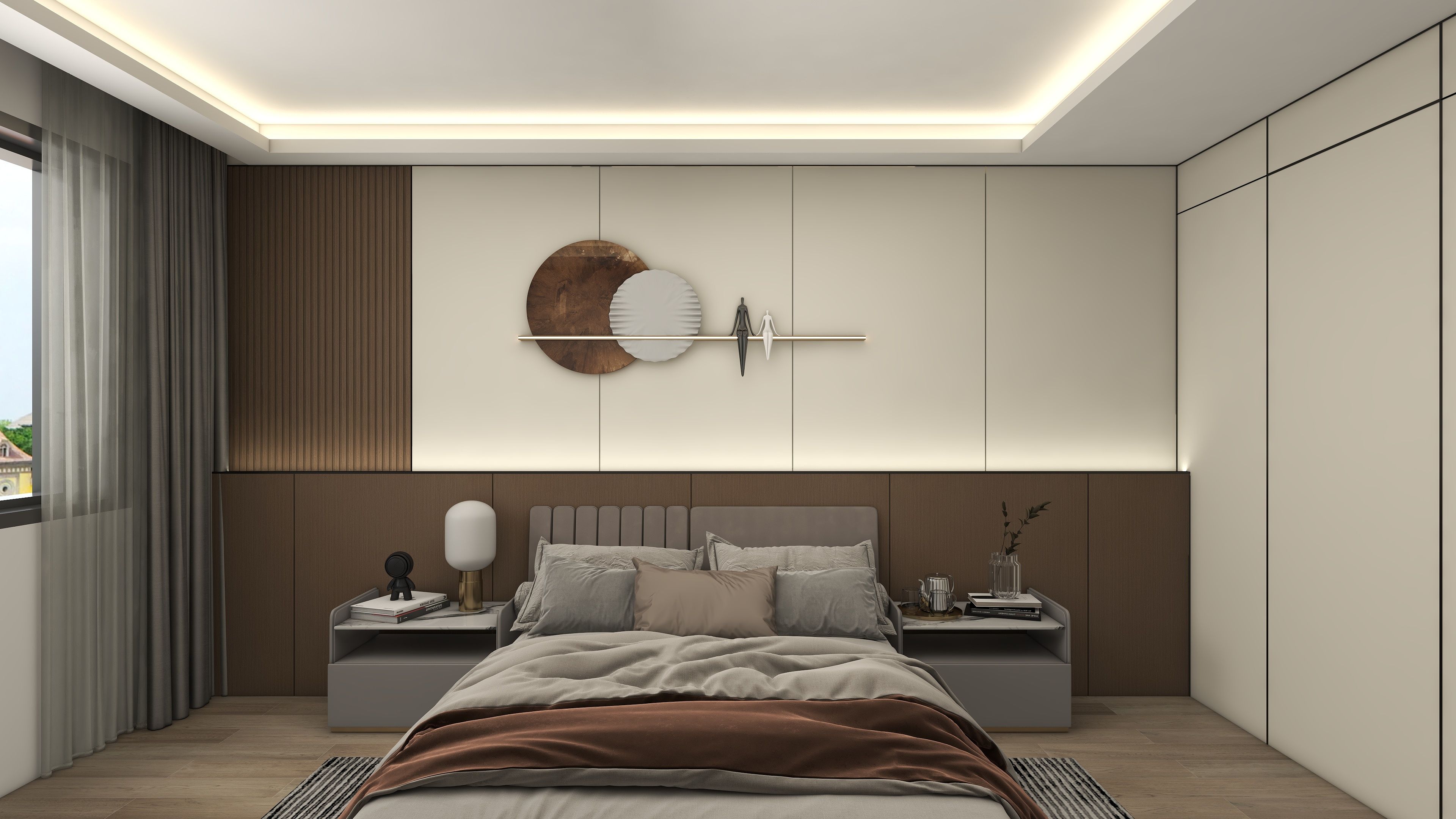 QDM Modern Classic WPC Wall Panels Customizable Energy-Efficient Waterproof Soundproof Fireproof Household Interior Design Heat