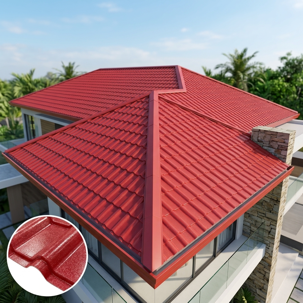 Long Span UPVC Corrugated Roof Sheet ASA Coated Heat Insulation Waterproof For Warehouses &amp; Resid Houses