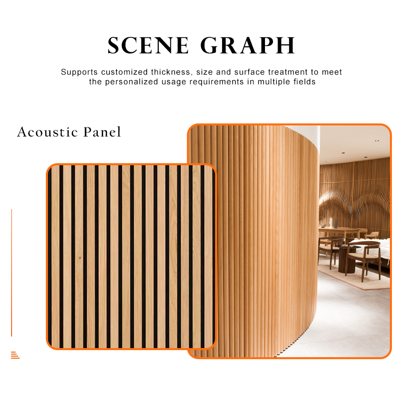 Elegant Interior Natural Wood Veneer Acoustic Panels Acoustic Insulation for Apartment Hotel Decor