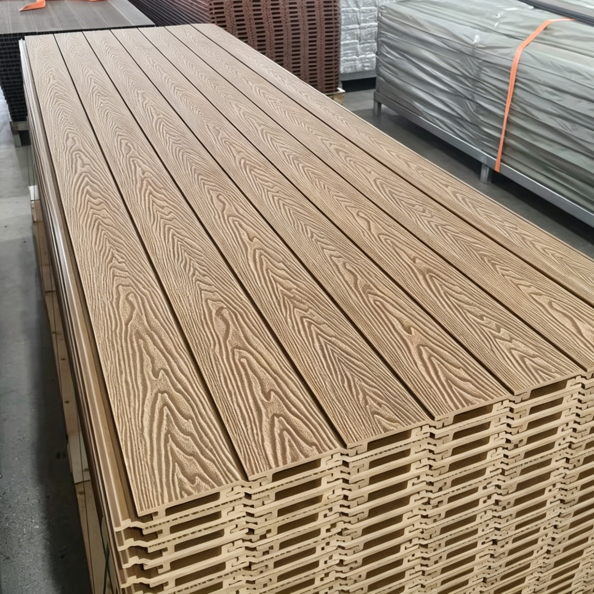 SINKO Modern Exterior WPC Facade Panels Interlocking Outdoor 3D WPC Wall Cladding for House Garden Renovation