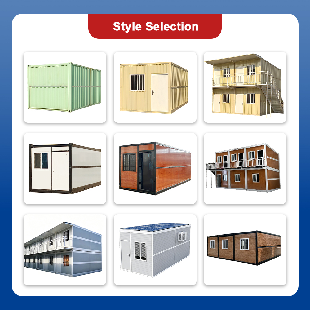 Foldable Container House Prefab House 20FT Modular Steel Frame For Worker Camp Site Office Quick Install Anti-rust