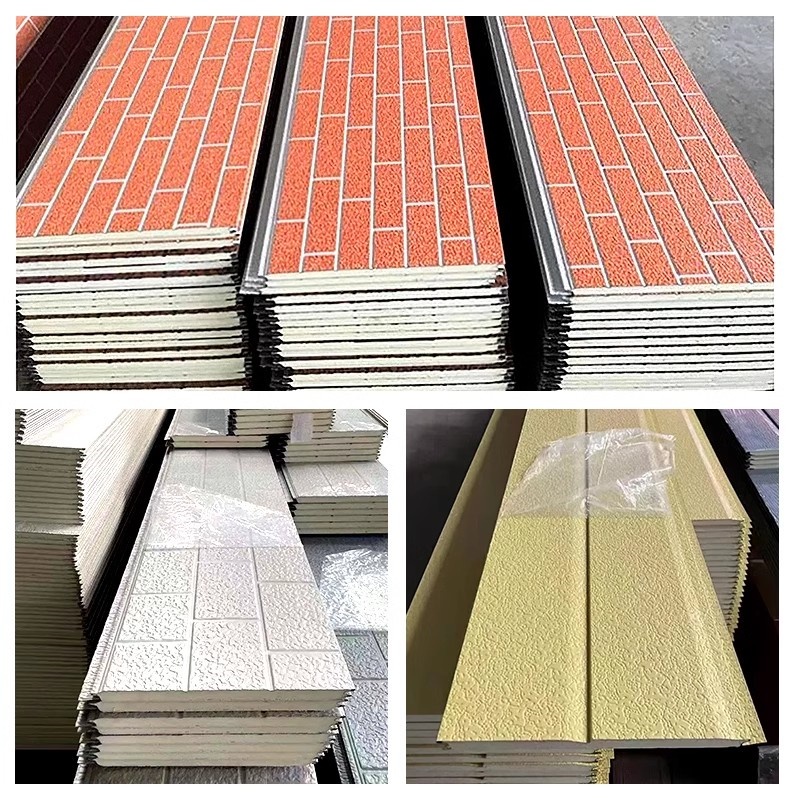 Hot Sale Fireproof Decorative Polyurethane Foam Sandwich Panels PU Stone Wall Panel Container House Structural Insulated EPS PIR