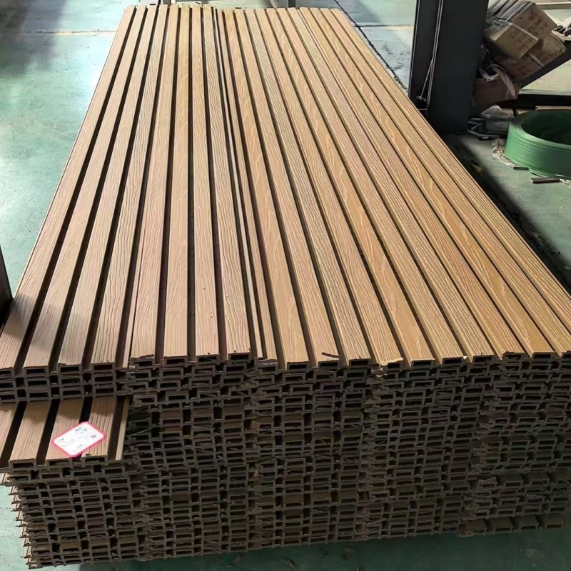The Second Generation Wpc Wall Panel External Cladding Outdoor Wood Plastic Composite Panels Wood Grain Surface WPC Wall Board