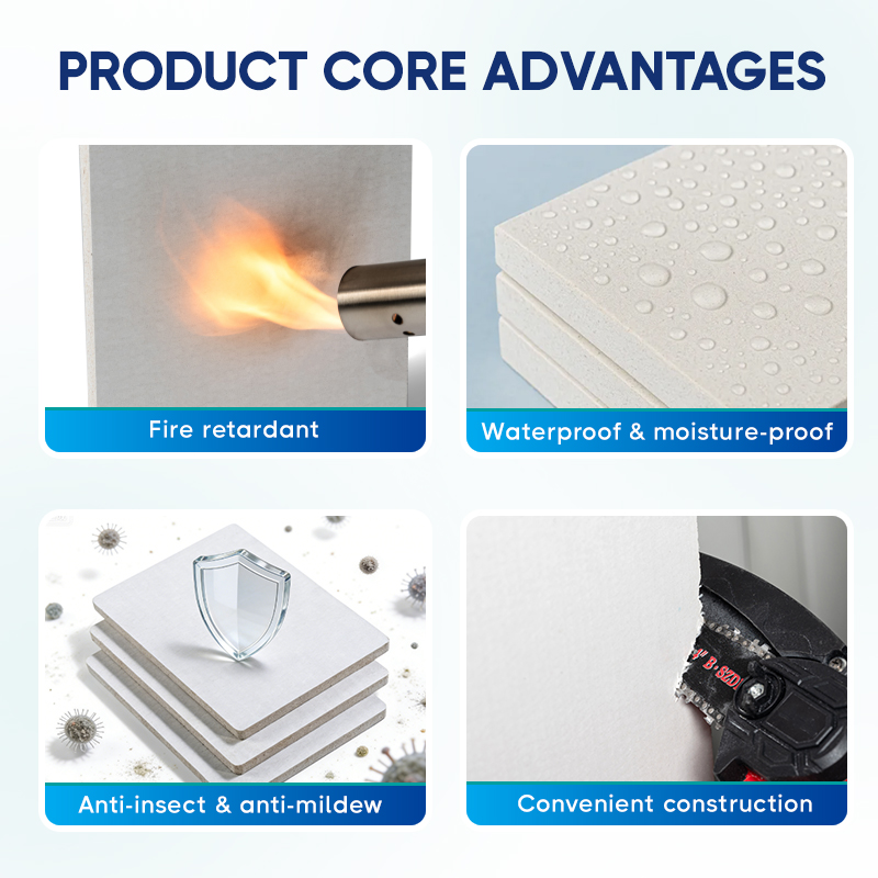 MGO Magnesium Oxide Board Class a Fire-Rated Partition System with Modern Design for Interior Use