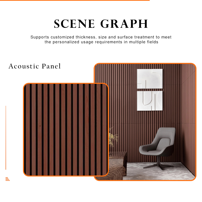 Elegant Interior Natural Wood Veneer Acoustic Panels Acoustic Insulation for Apartment Hotel Decor