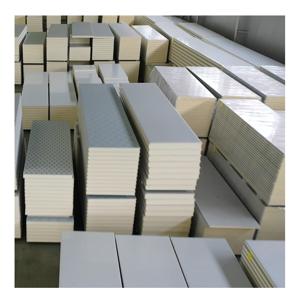 Modern Fireproof Sound-absorbing Eco-Friendly PU Sandwich Panel Steel Outdoor Warehouse Exterior Wall Roof Cold Room Workshop