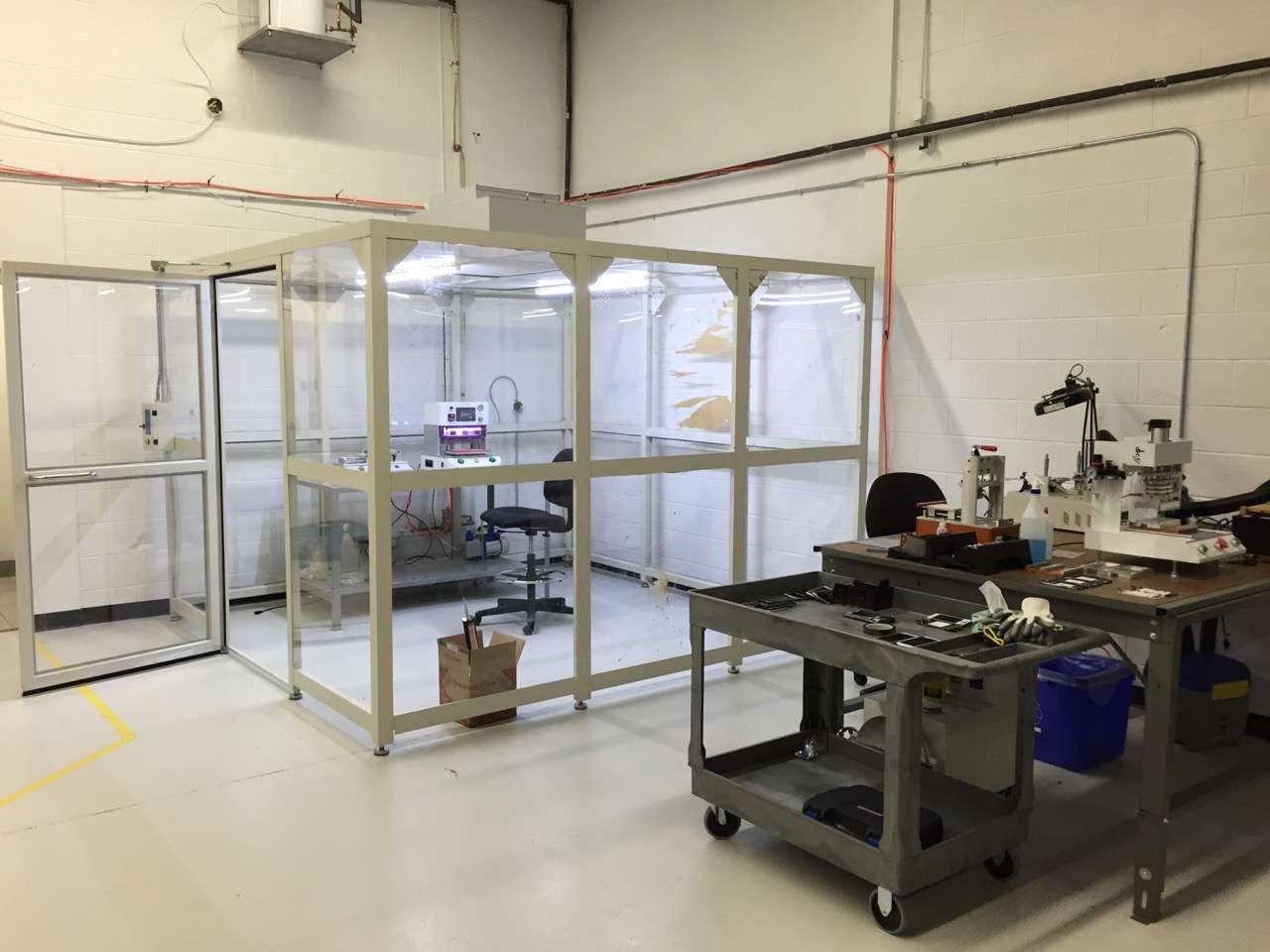 Spray iron square tube + glass
