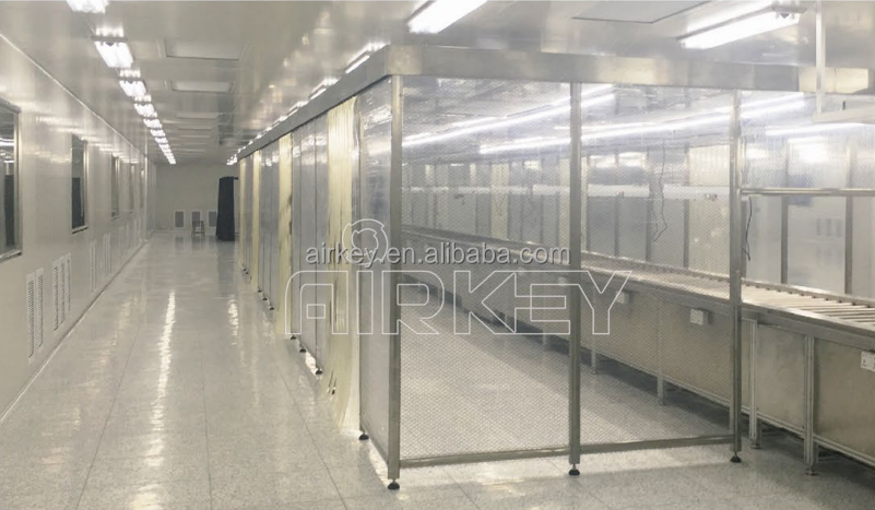 ISO8 GMP Standard Portable ModularClean Room Dust Free Cleanroom Soft Wall Clean Booth with Movable Wheels