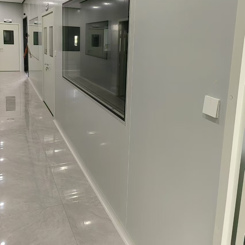 Stainless Steel Sandwich Board Partition Wall Fire Resistant Water Resistant Eco-Friendly Modern Hospital Interior Cleanroom