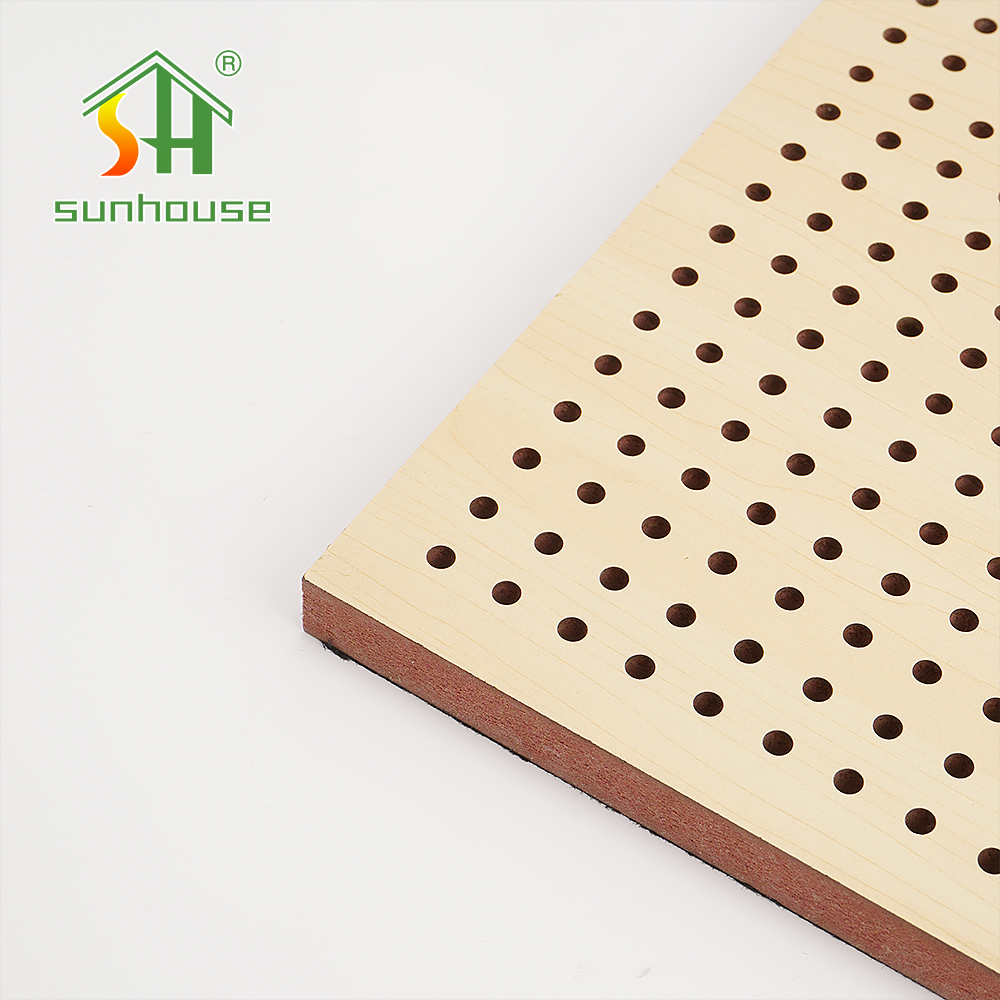 Wholesale Heat Insulation Akustik Panel Good Stability Interior Decoration Perforated Wood Acoustic Panel