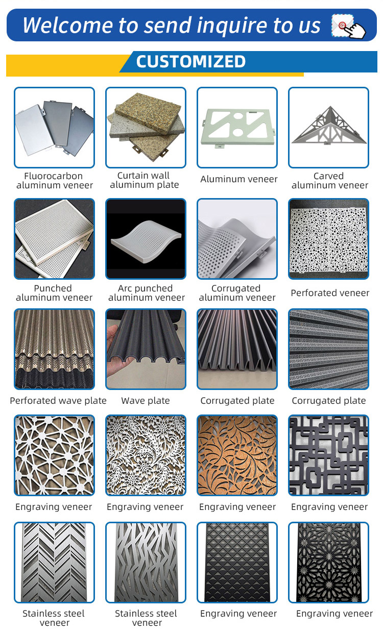 Decorative Aluminum Wall Facade Panels for Office Building Exterior Custom Cut and Finish Available