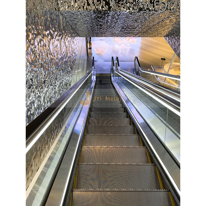 C85 Modern Water Ripple Corrugated Stainless Steel Plate Wall Panel for Lobby Facade Decoration