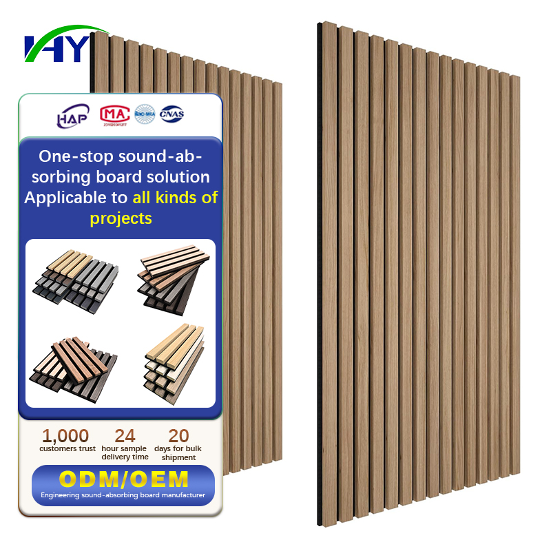 Soft Felt Wooden Strip Grid Acoustic Panel Sound Insulation Modern Lightweight Durable Flexible Background Wall Decoration Board