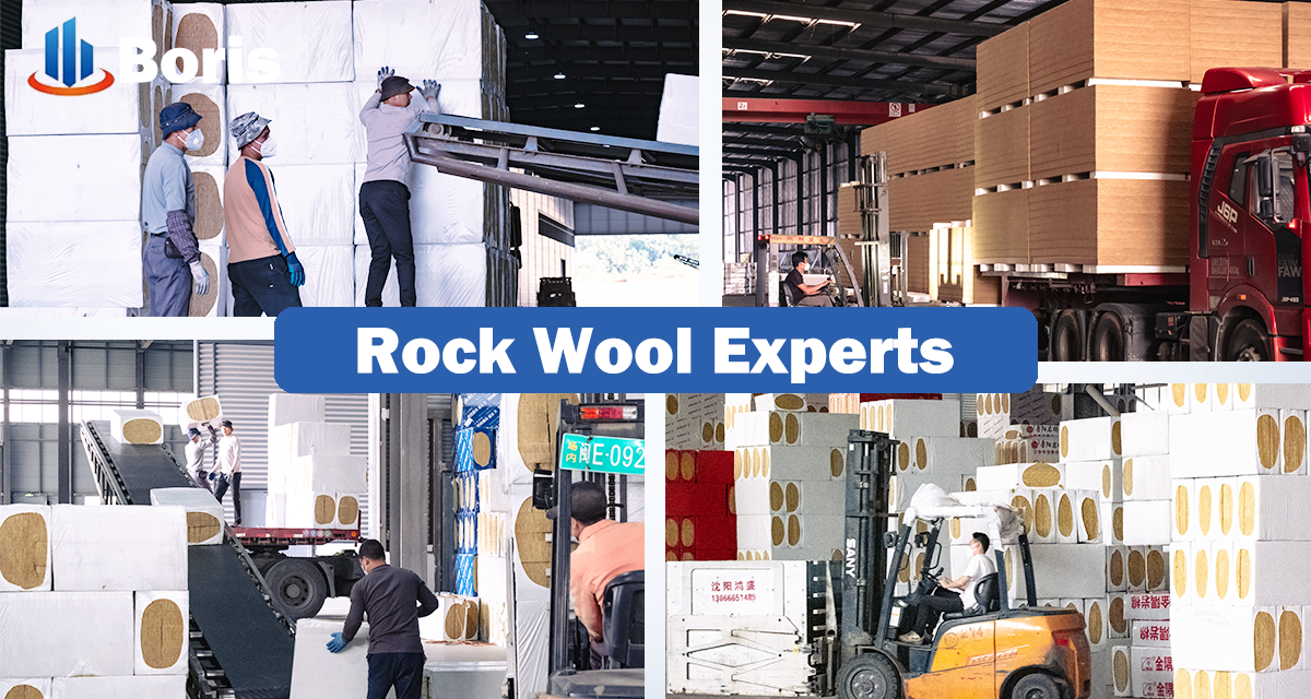 Fireproof Rock Wool Board Thermal Insulation Panel for Building Wall Roof Ceiling Exterior Interior Construction Material