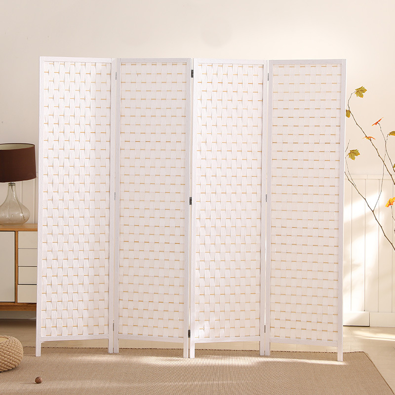 Paper Room Divider Privacy Screen 4 Panel Partitionfor Room Separation Room