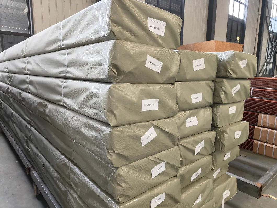 Packaged panels ready for transport