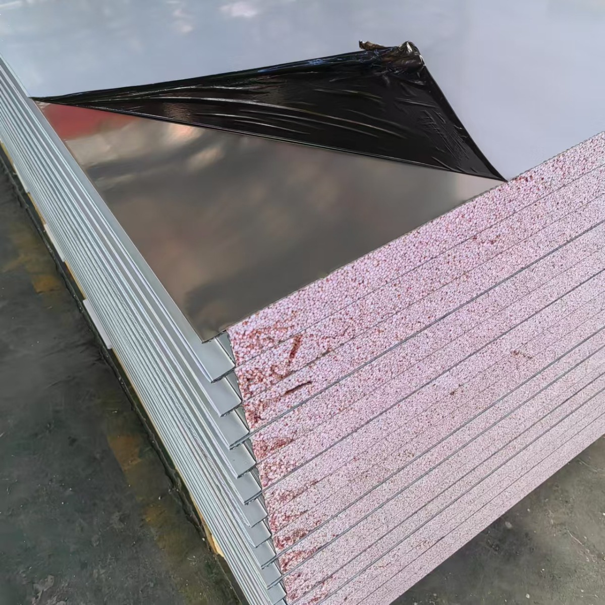 Stainless Steel Sandwich Board Partition Wall Fire Resistant Water Resistant Eco-Friendly Modern Hospital Interior Cleanroom