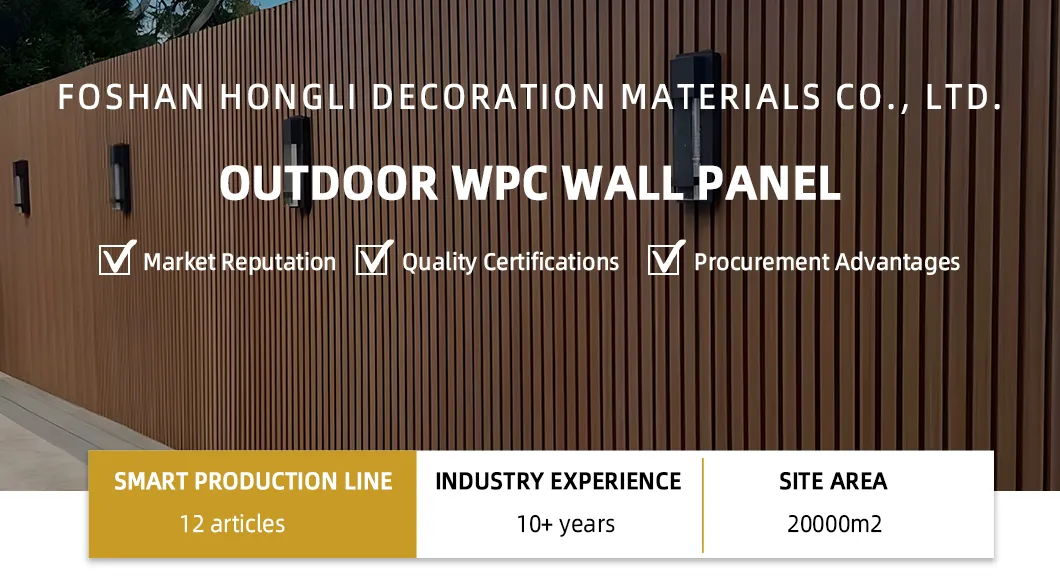 Outdoor WPC Wall Panel display