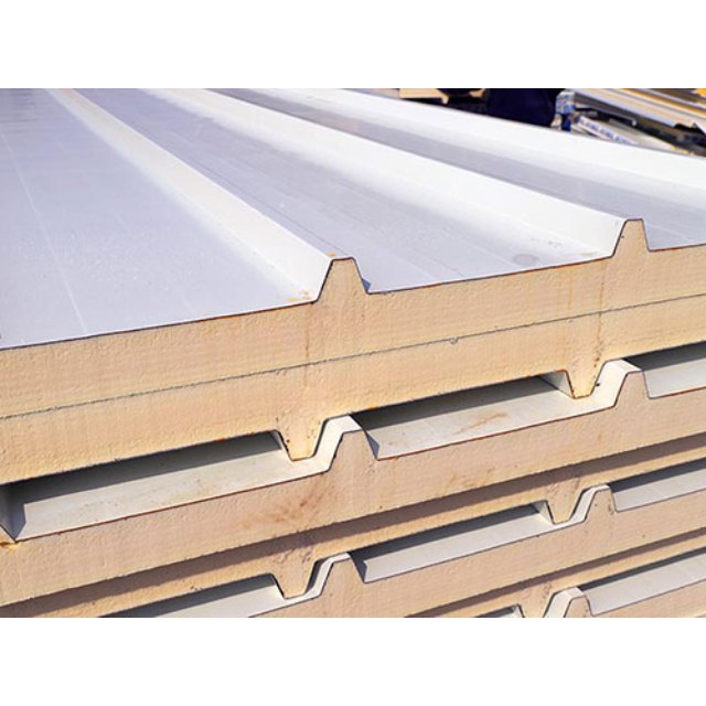 Roof Insulated Rock Wool Sandwich Panel with Galvanized Steel Core Customizable Colors