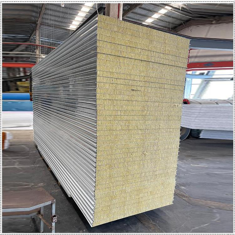Wholesale Rock Wool Sandwich Panels Fire Resistant &amp; Eco-Friendly for Hotel Cold Room Cleanroom Ceilings Thermal Insulation