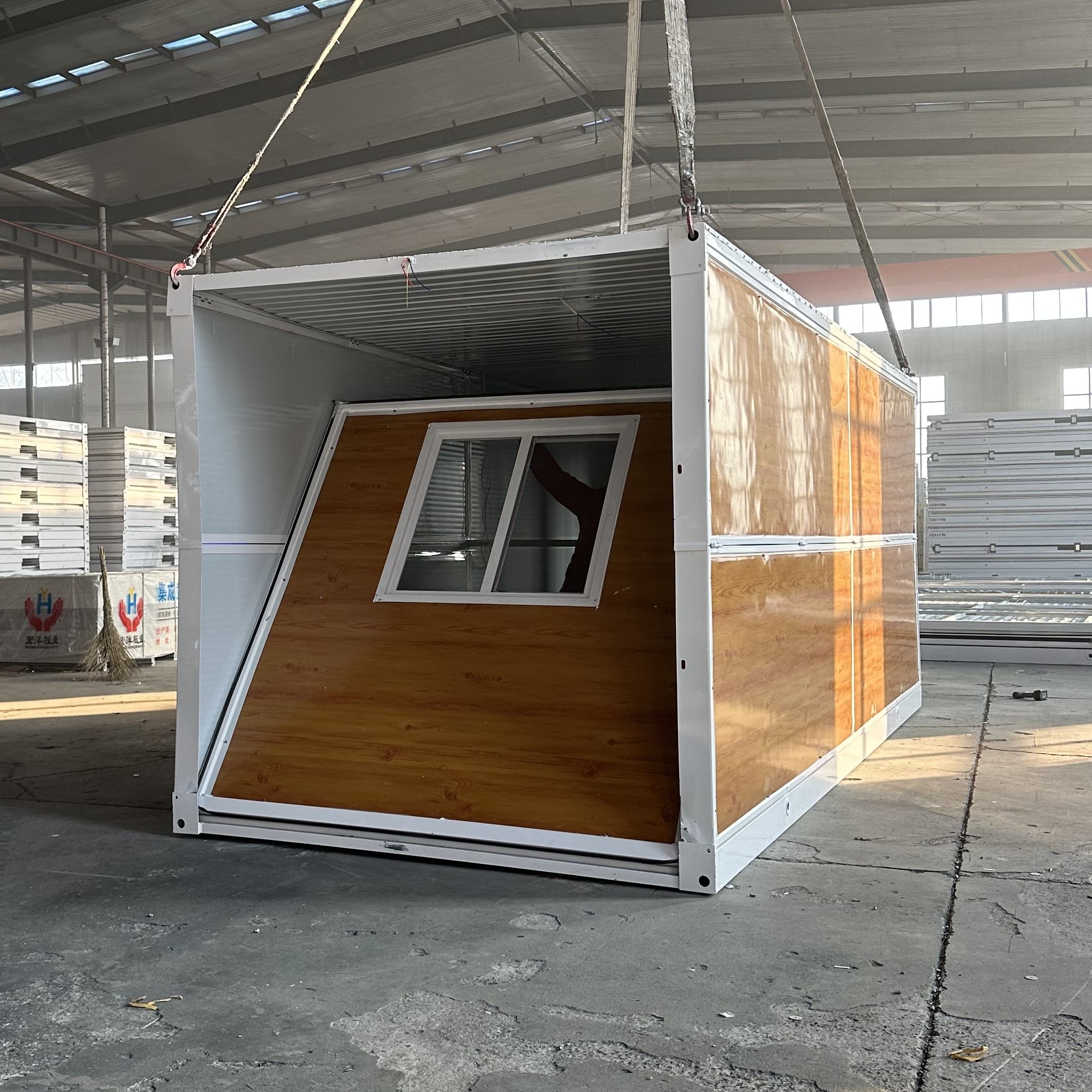 Foldable Container House Prefab House 20FT Modular Steel Frame For Worker Camp Site Office Quick Install Anti-rust
