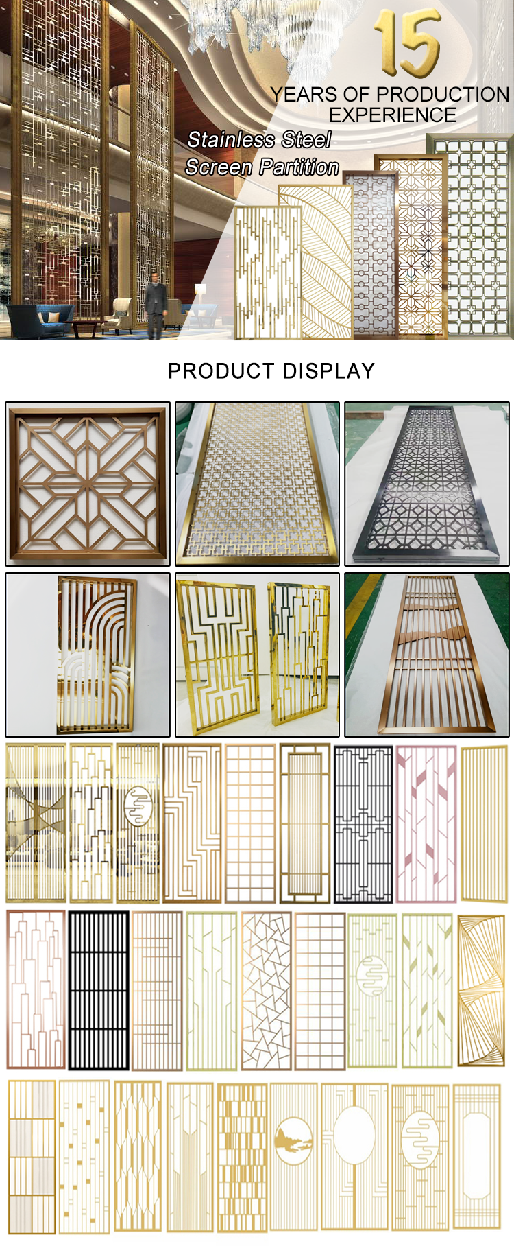 ZB2657 Custom Made Stainless Steel Privacy Screen Divider Partition for Office Interior Space