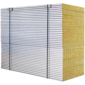 ShangTai Rock Wool Sandwich Panel-Grade Fireproof Thermal Insulated Eco-Friendly Water Resistant Color Steel Board 1 Year