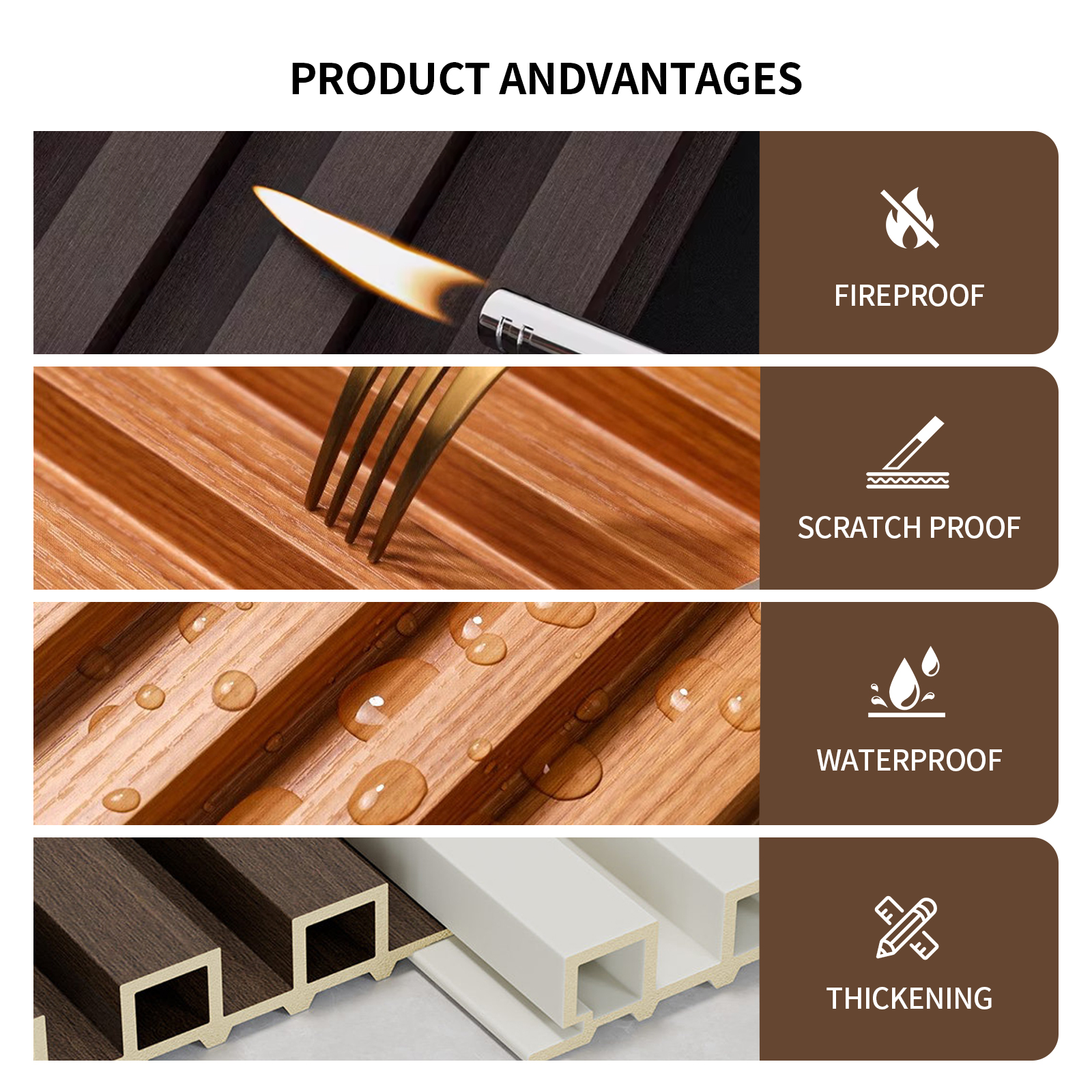 WPC Wall Panel &amp; Insulation, Thermal Insulated Building Material Energy-Saving for Home and Commercial