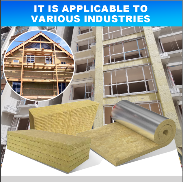 GB Standard Rock Wool Board 40-150kg/m3 30mm-200mm Sandwich Panels Rock Wool Industrial Design for Warehouses
