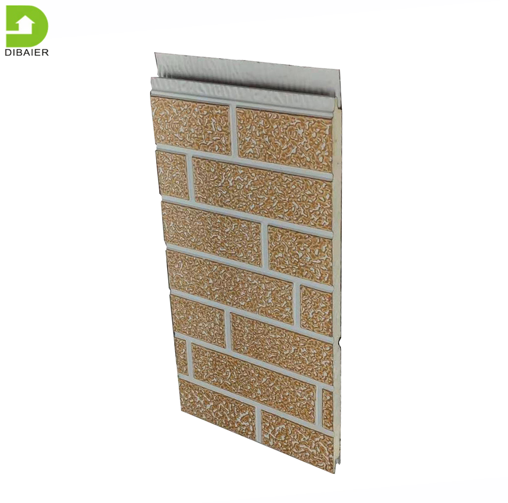 Lightweight 16mm Polyurethane Exterior Wall Cladding Metal Siding Sandwich Wall Panels