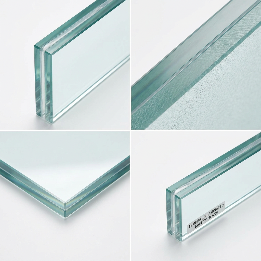 Solid Double Layer Laminated Custom Thickness Tempered Glass Panel for Industrial Windows, Interior Partition, Glass Door