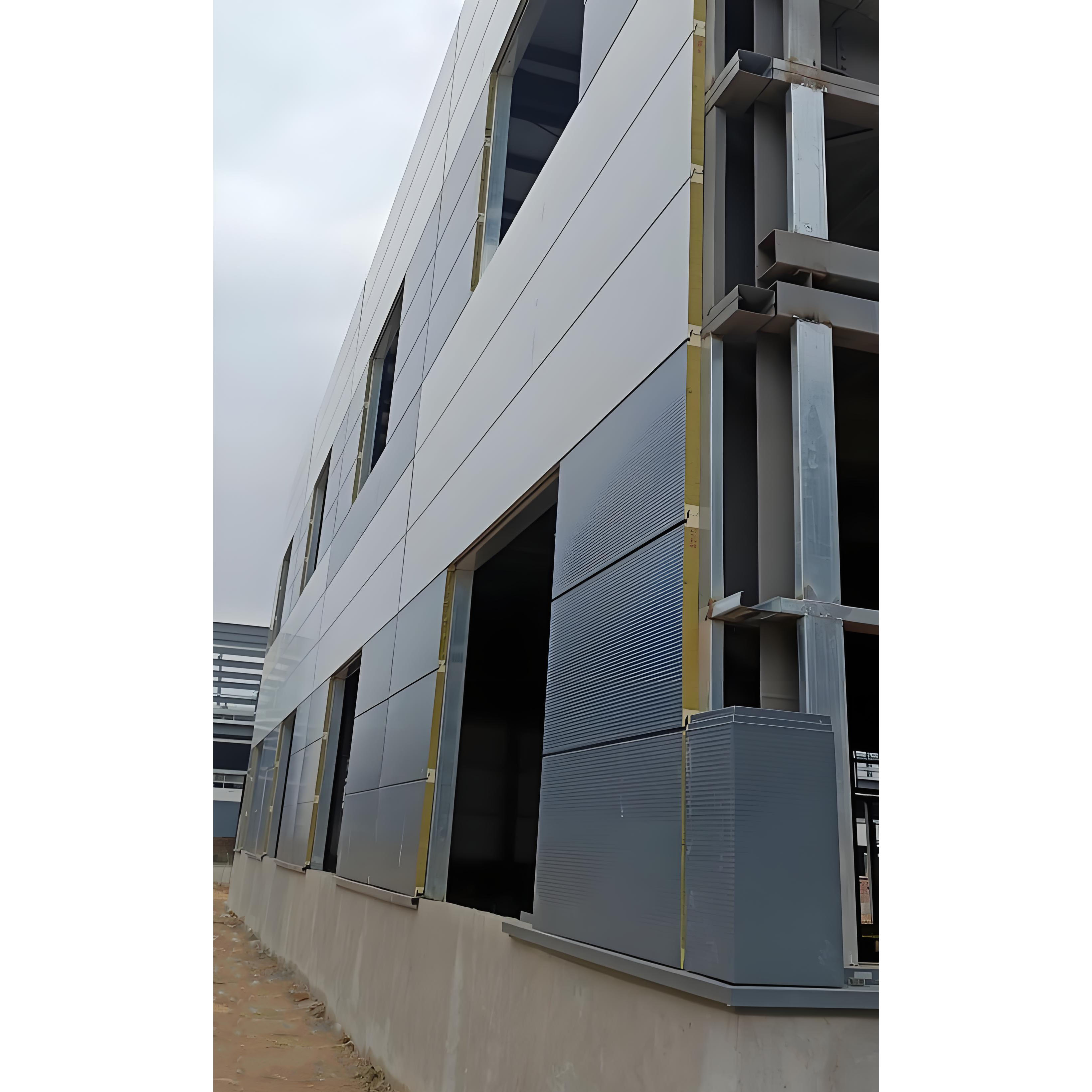 Sandwich Panel Wall Modular EPS Core for Temporary Construction Camp Lightweight Easy Assembly Weather-Resistant