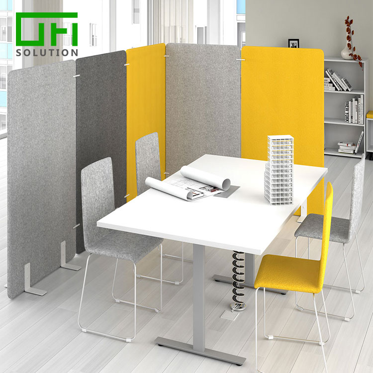100% Recycle Polyester PET Felt Acoustic Office Partition Panels Portable Polyester Acoustic Room Dividers Sound Proof