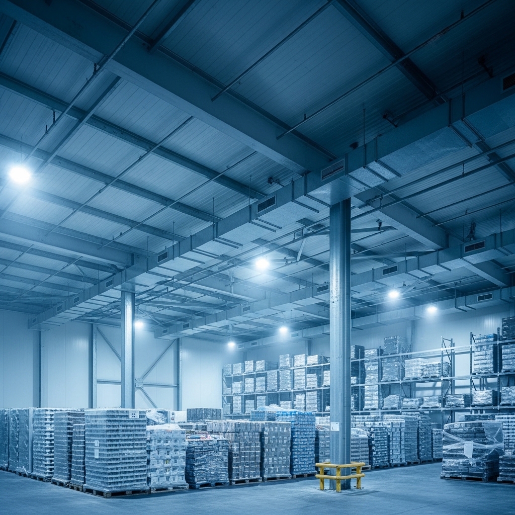 Industrial Portal Frame Steel Structure Cold Room Building PIR Insulated Panels for Vegetables Logistics