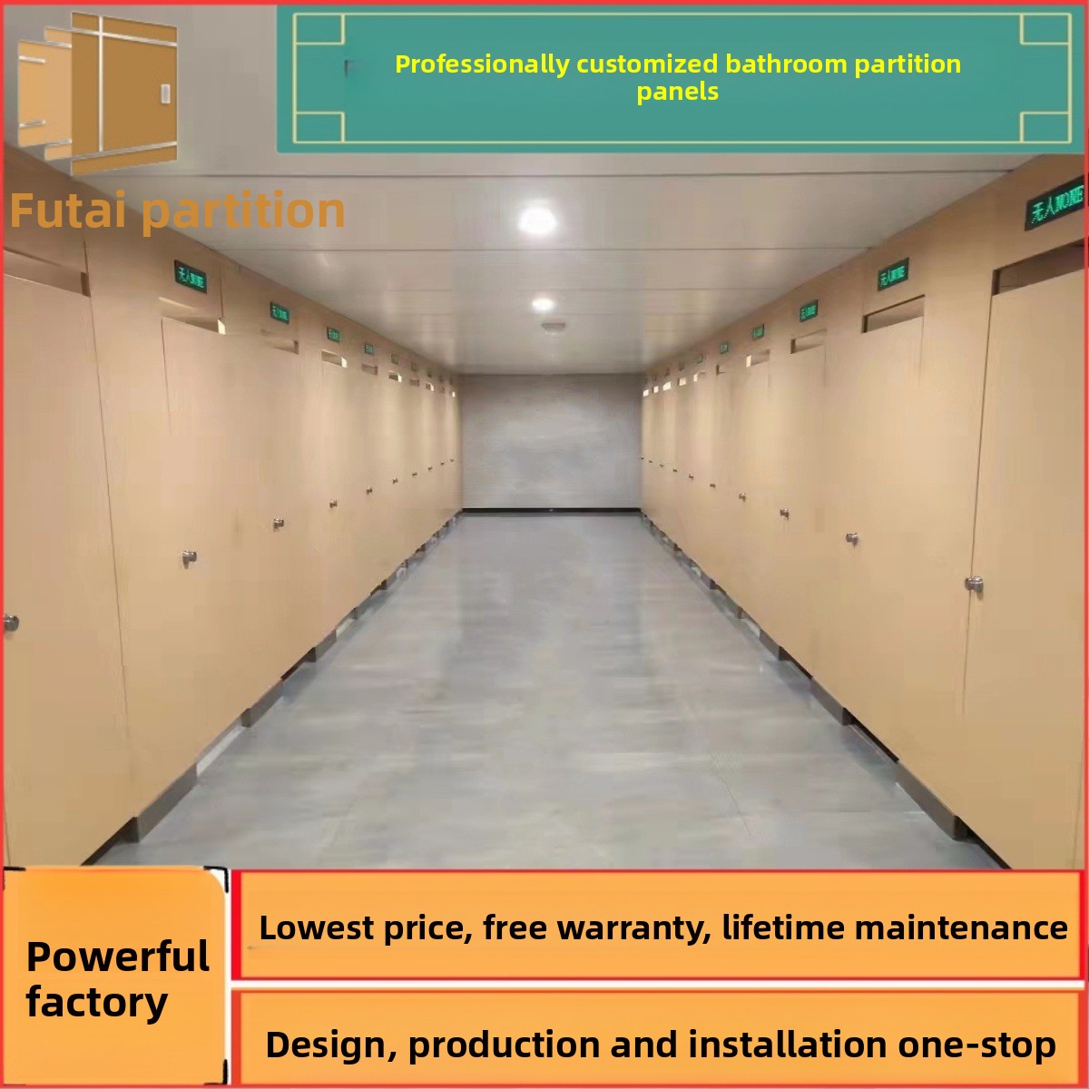 Aluminum Steel Honeycomb Lightweight Soundproof Bathroom Partition Wall Panels for School/Kindergarten Restrooms Eco-Friendly PE