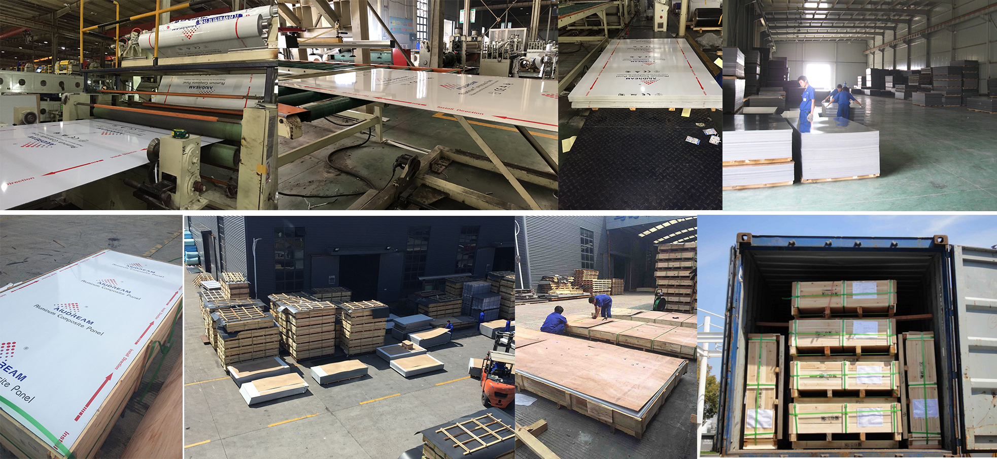Aluminium Composite Panels Loading and Packing