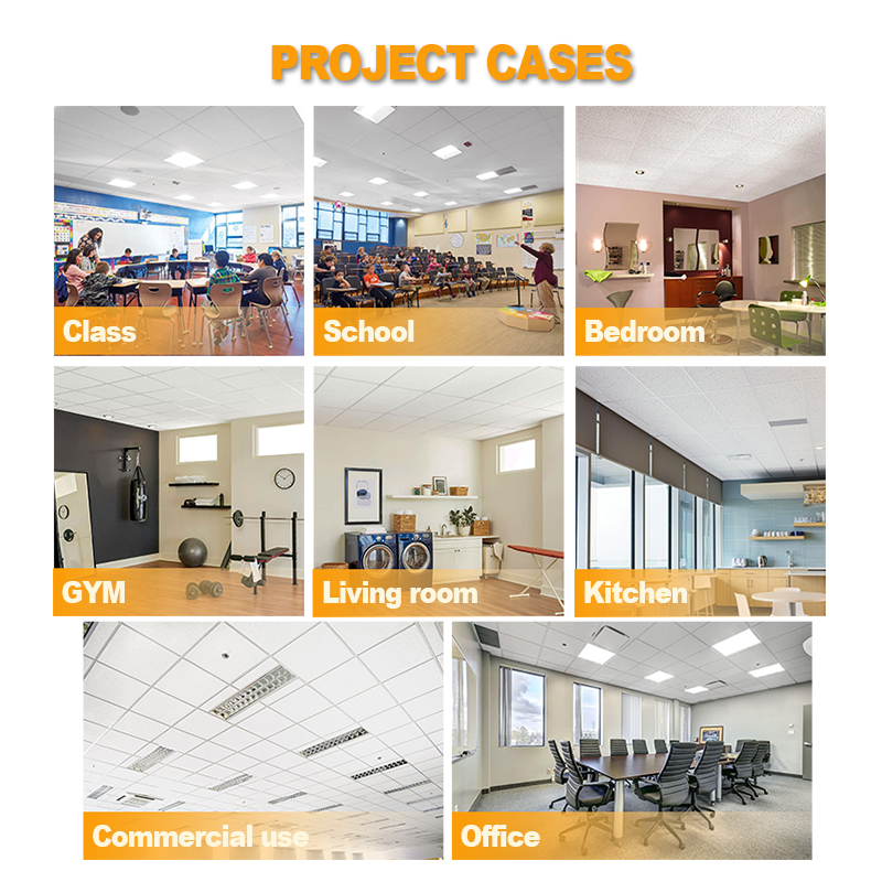 Acoustic Mineral Fiber Ceiling Board Panel for Office School Hospital Suspended Grid Systems for Thermal Insulation