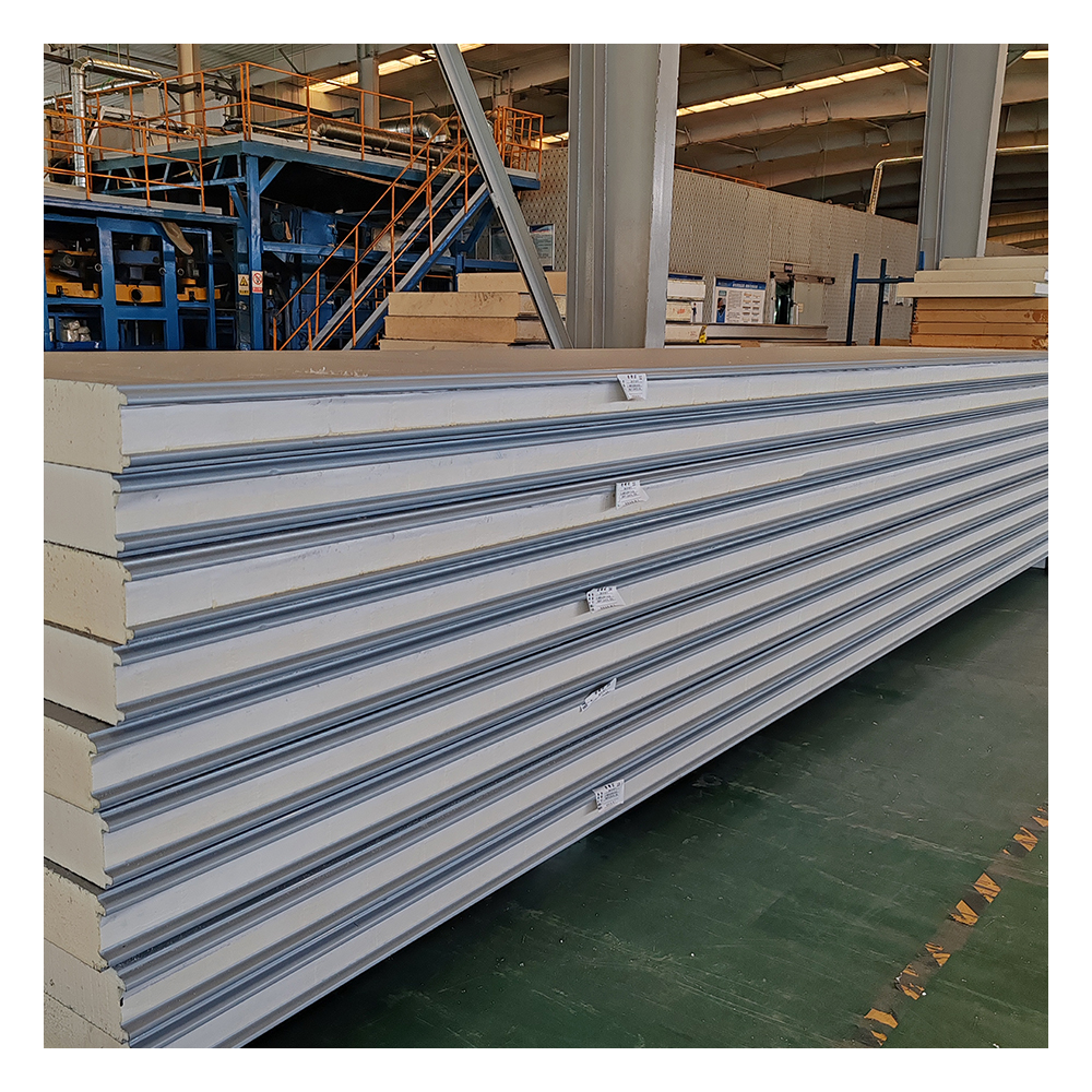 50/100/120/150/200mm Wall and Ceiling Foam Insulated Fireproof PU/PIR/PUR Sandwich Panels for Cold Room Warehouse