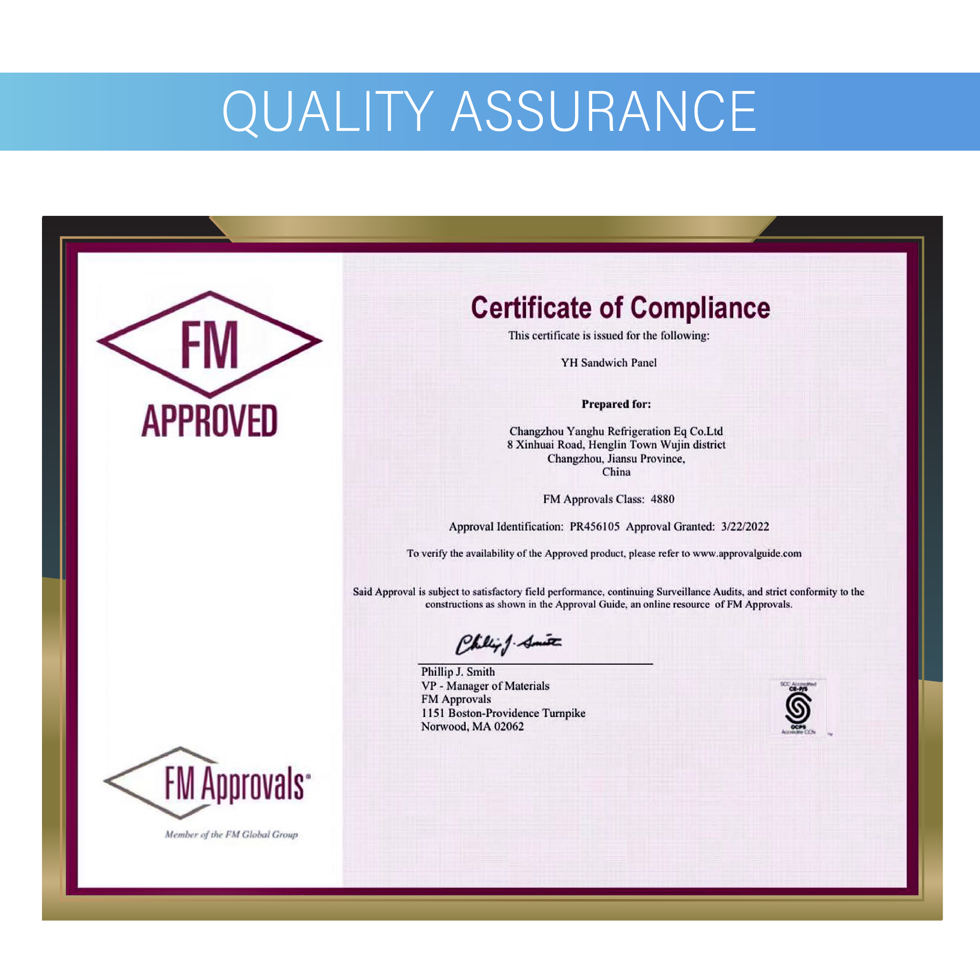 FM Approved 100/120/150mm Cold Room Control Panels of Insulated Cladding Panels Exterior Wall