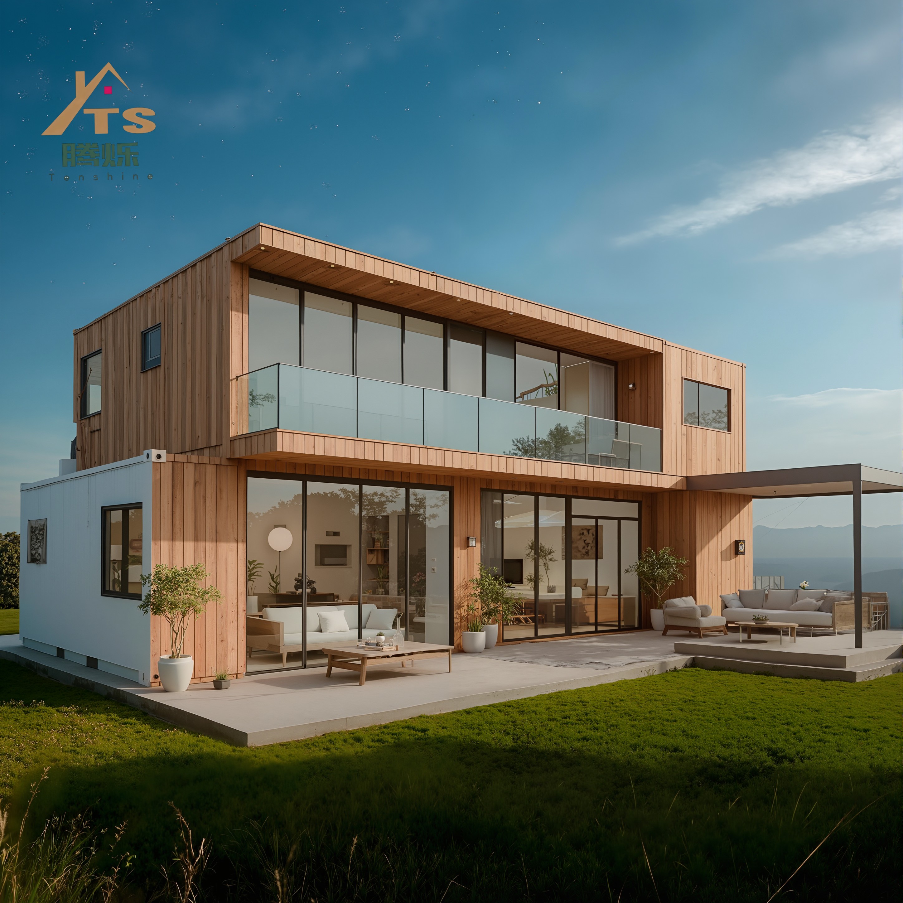 Portable Modular Container Prefab Home Contemporary Ready Stock Flat Pack Sandwich Panel for Living Hotels Villas Shops Wooden