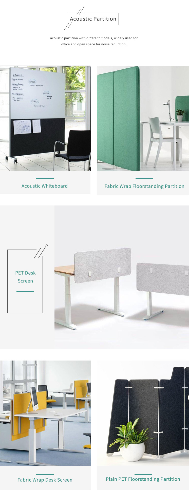 Acoustic PET Felt Color Options