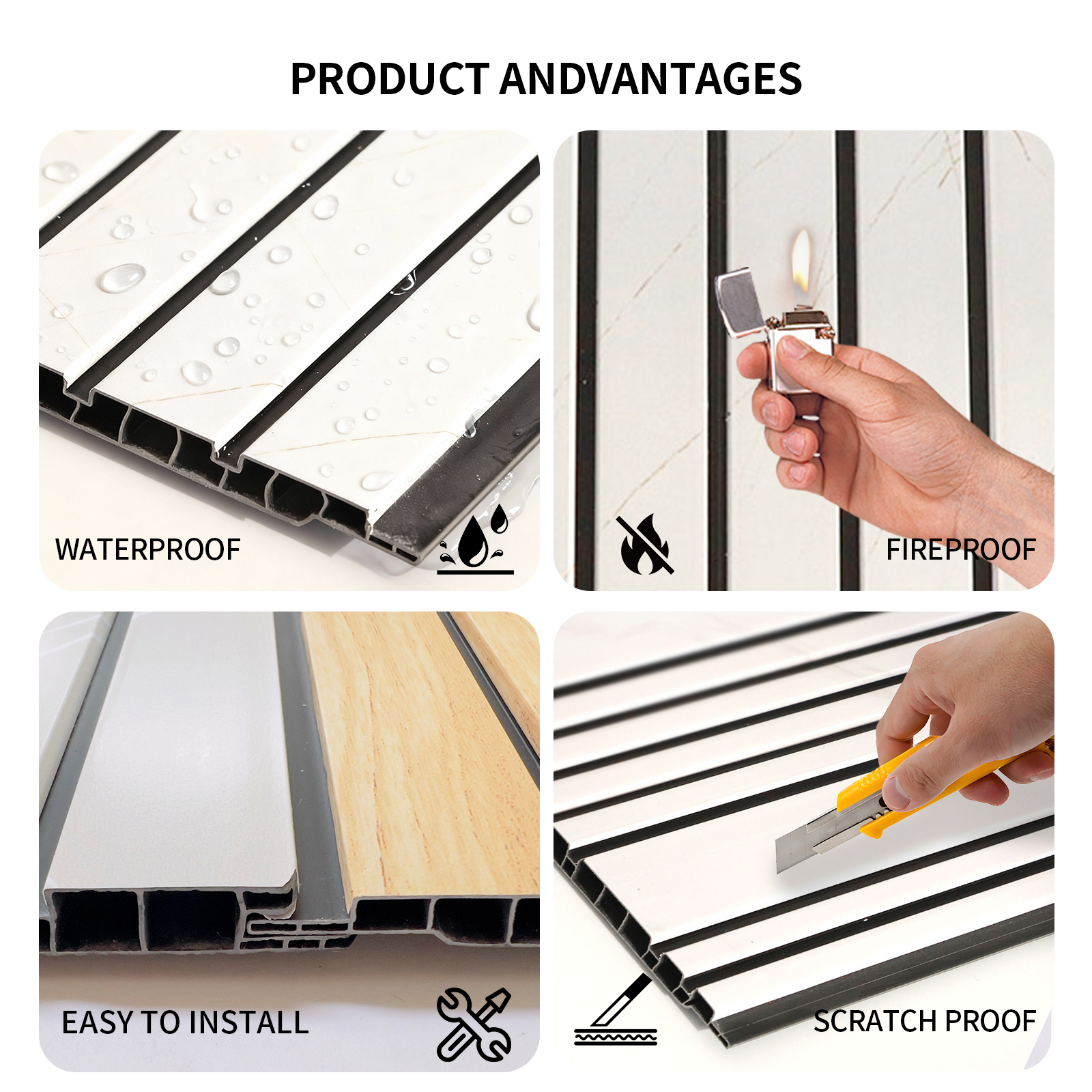 Factory Direct Sound Proof Aluminum Composite Panels PVC WPC Wall Panel Roofing Construction Materials