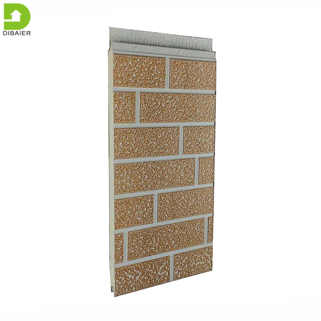 Lightweight 16mm Polyurethane Exterior Wall Cladding Metal Siding Sandwich Wall Panels