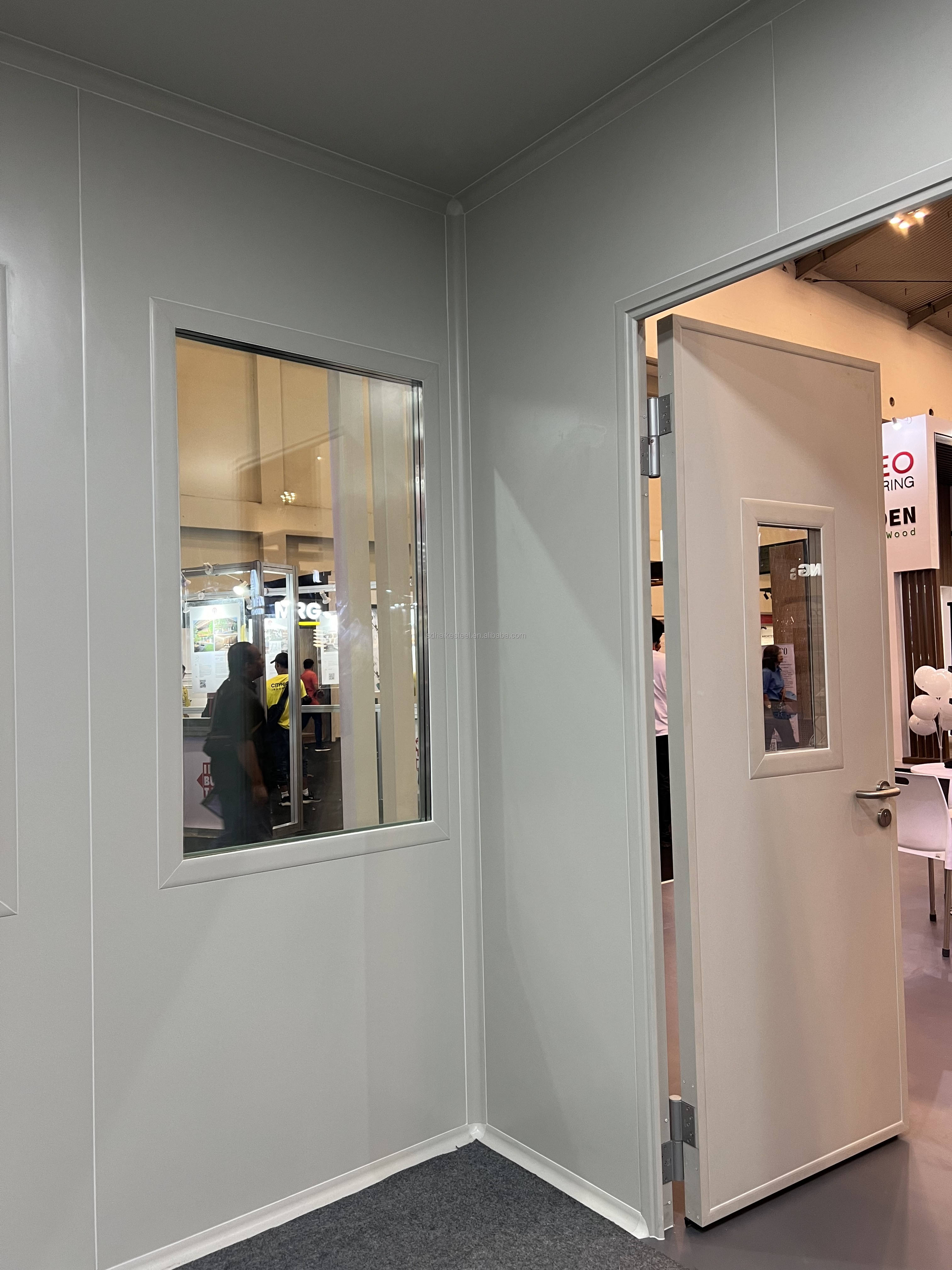 Dust-proof Steel Clean Room Rock Wool Sandwich Panels with Thermal Insulation for Operating Room Doors and Partition Walls
