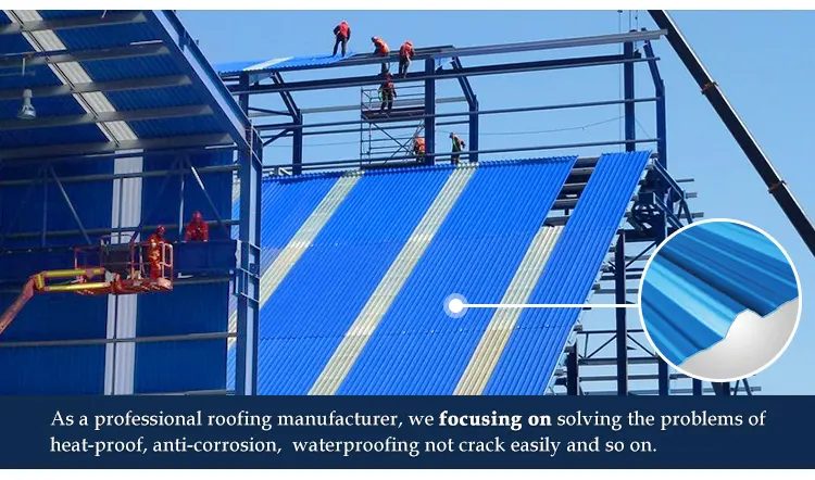 Plastic Roof Panels Upvc Roof Sheet From China Rain protection Upvc Roofing Sheet 1.5-3.0 mm Asa Coated Tiles Sheets