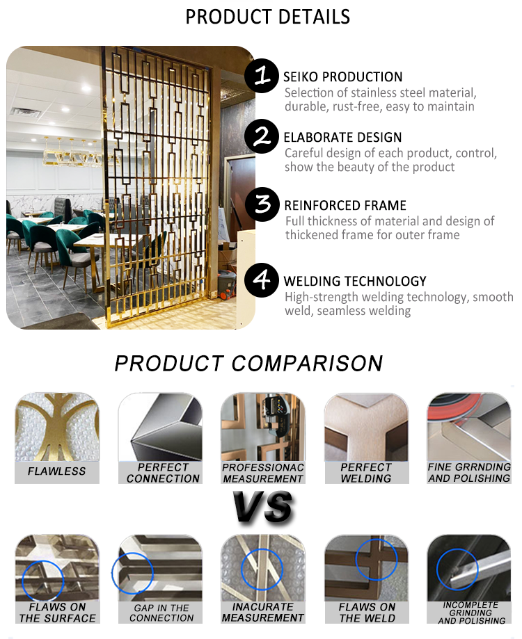 ZB2657 Custom Made Stainless Steel Privacy Screen Divider Partition for Office Interior Space