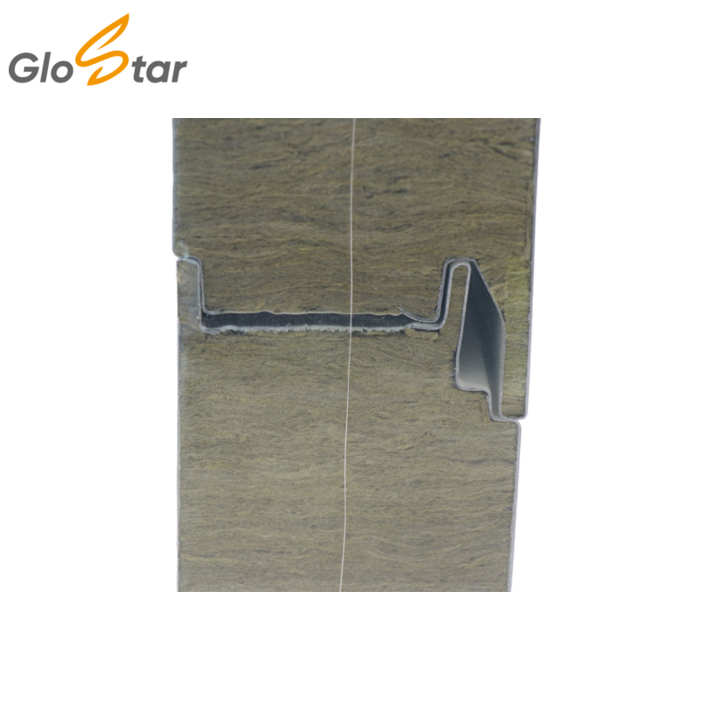 GLOSTAR Weather Resistant Rock Wool Sandwich Panel with Custom Colors and Concealed Joints for Wall Cladding Solutions