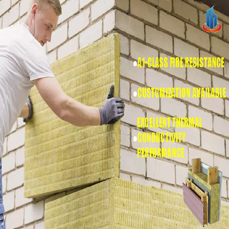 Fireproof Rock Wool Board Thermal Insulation Panel for Building Wall Roof Ceiling Exterior Interior Construction Material
