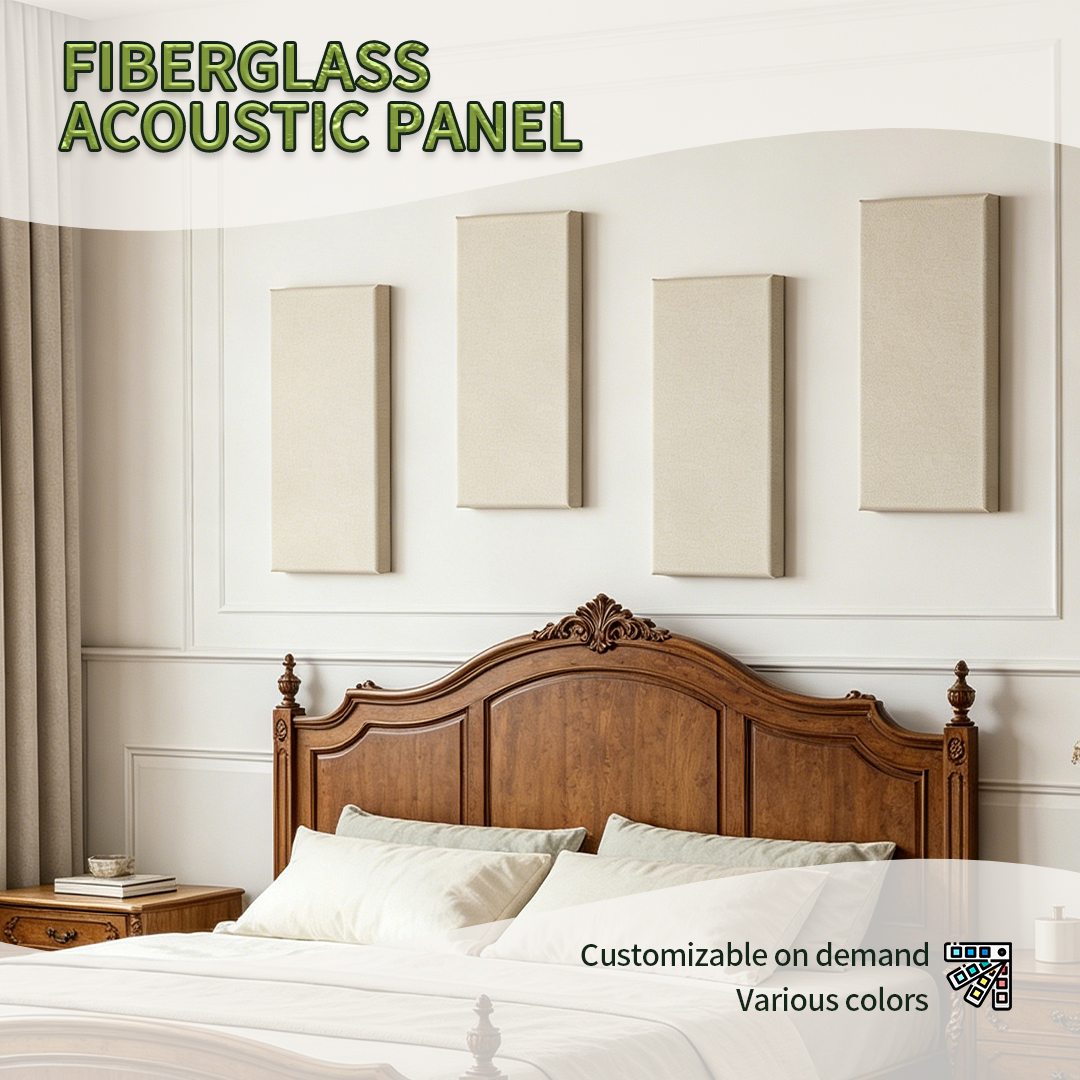 Modern Acoustic Fiberglass Soundproof Wall Panels With 3D Model Design For Home Theater And Bedroom